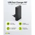 Goobay GaN USB Ladeger�t 230V f�r APPLE iPhone Xs MAX, 2x USB-C, 65W , 90�, Flat, Black, Abbildung 1