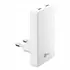 Goobay GaN USB Ladeger�t 230V , 2x USB-C, 65W , 90�, Flat, White