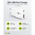 Goobay GaN USB Ladeger�t dual slim 230V f�r APPLE iPhone Xs MAX, 1x USB-C + 1x USB-A, 25W, White, Abbildung 1