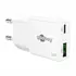 Goobay GaN USB Ladeger�t dual slim 230V f�r APPLE iPhone Xs MAX, 1x USB-C + 1x USB-A, 25W, White