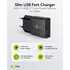 Goobay GaN USB Ladeger�t dual slim 230V f�r APPLE iPhone Xs MAX, 1x USB-C + 1x USB-A, 30W, Black, Abbildung 1