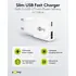 Goobay GaN USB Ladeger�t dual slim 230V f�r APPLE iPhone Xs MAX, 1x USB-C + 1x USB-A, 30W, White, Abbildung 1