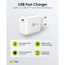 Goobay GaN USB Ladeger�t 230V , 1x USB-C, 25W, White, Abbildung 2