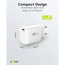 Goobay GaN USB Ladeger�t 230V , 1x USB-C, 25W, White, Abbildung 3
