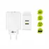 Goobay QC 3.0 USB Schnellladeger�t 230V , 2x USB-A, 28W, White