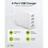 Goobay Quad USB Ladeger�t 230V f�r BECKER Professional 6SL, 4x USB-A, 30W, White, Abbildung 1