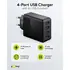 Goobay Quad USB Ladeger�t 230V f�r BECKER Professional 6SL, 4x USB-A, 30W, Black, Abbildung 2