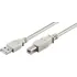 Goobay USB 2.0 Anschlusskabel 4.5m, Stecker USB-A auf Stecker USB-B, GREY