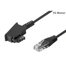 Goobay VDSL Kabel 10m Black / TAE-F Anschlu�kabel auf RJ45 Buchse (8P2C)