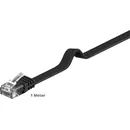Goobay Flach-Patchkabel 1m, CAT 6 U/UTP, Black