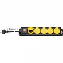 Goobay Steckdosenleiste IP44, 3m, 5x Anschl�sse, AN/AUS Schalter, Black