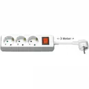 Goobay Steckdosenleiste, 3m, 3x Anschl�sse, AN/AUS Schalter, White