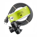 Goobay Outdoor Strom Dreifach-Verl�ngerungs-Kabel, 25m, bis 16A, Black