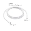 MU2G3ZM/A, 2m Daten- / Ladekabel USB-C auf USB-C, Textilgewebe, bis 240W APPLE iPad Air 11 (2026)