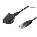 Goobay VDSL Kabel 3m Black / TAE-F Anschlu�kabel auf RJ45 Buchse (8P2C)
