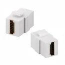 Goobay Keystone Modul HDMI Verbinder, 2x HDMI Buchse, 8K 60 Hz, White