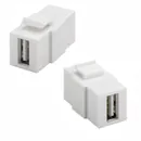 Goobay Keystone Modul USB-A 2.0 Verbinder, 2x USB 2.0 Buchse (USB-A), White