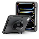 JT Berlin Rugged Kickstand + Handstrap Case f�r APPLE iPad Pro 11 (2024), Black, mit Stylus-Fach