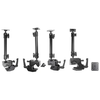 Brodit Standfuss / Sockelhalterung mit Rohrhalterung, L�nge: 340mm (max. Belastung: 1kg), Kugelkopf: 20mm