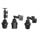 Brodit Standfuss / Sockelhalterung zur Montage im Getr�nkehalter, L�nge: 234mm, Kugelkopf: 20mm