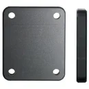 Brodit Montageplatte / Abstandsplatte 7mm GERADE, 42 x 50 x 7mm / 4 Bohrungen