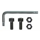 Brodit Schraubensatz, 2 St�ck, Black, f�r Standfuss und Rohr-Verl�ngerungen mit GROBER Zahnung (HEAVY DUTY)