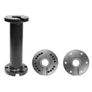 Brodit Sockelhalterung mit Kabelf�hrung, L�nge: 150mm, 2x feste AMPS Montageplatte rund, 64mm