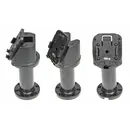 Brodit Grundhalterung / Sockelhalterung / Winkel: 60� / 4 Zoll (Gesamtl�nge: 168mm) mit Move-Clip und Kabeleinf�hrung