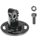 Brodit Standfu� / Halterabschluss f�r Rohverbindungen, als Basis / Abschluss f�r alle Teile mit GROBER Zahnung, runde Montageplatte 64mm