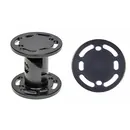 Brodit Komplettset / Sockelhalterung 2 Zoll (Gesamtl�nge: 62mm), 2x Montageplatte rund 62mm, Grobe Zahnung
