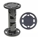 Brodit Komplettset / Sockelhalterung 4 Zoll (Gesamtl�nge: 114mm), 2x Montageplatte rund 62mm, Grobe Zahnung