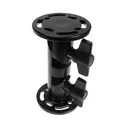 Brodit Komplettset / Sockelhalterung 4 Zoll (Gesamtl�nge: 114mm) / Fl�gelschrauben / feine Zahnung / Montageplatte 2x Rund