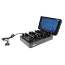 Brodit 4-fach Tischladeger�t f�r SAMSUNG Galaxy Tab Active 4 Pro, Ladung �ber Pogo-Pins, passt f�r Ger�te mit Original H�lle