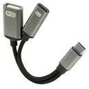 Brodit USB-C Splitter zum Laden (60 W PD) und USB-A (Daten)