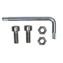 Brodit Schraubensatz, 2 St�ck, Silver, f�r Standfuss und Rohr-Verl�ngerungen mit GROBER Zahnung (HEAVY DUTY)