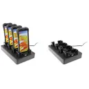 Brodit 4-fach Tischladeger�t f�r ZEBRA TC73, Ladung �ber Pogo-Pins, EU / US Stecker