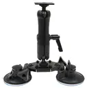 Brodit Standfuss / Sockelhalterung mit Dual Saugfuss, L�nge: ca. 230mm (max. Belastung: 3kg), AMPS Metall-Platte: 50x50mm