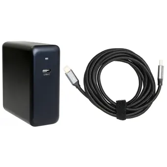 Brodit Ladeger�t USB-C Ladeger�t, 100W mit EU-Stromanschluss (Deutschland), mit 3 Meter USB-C Kabel