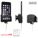 Brodit einstellbarer Halter (seitlich) f�r APPLE iPhone 11 Pro Max, f�r Schutzh�llen, max: Breite 75-89mm, Dicke: 2-10mm, Achtung: Nur f�r die Aufnahme des abgebildeten Original Kabel (Apple MQUE2ZM/A mit Lightning Anschluss) vorgesehen!
