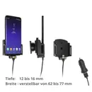 Brodit einstellbarer Halter (seitlich) Aktiv USB-C, 12/24V, Universal: max. Breite: 62-77mm, Tiefe: 12-16mm