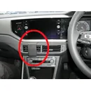 ProClip Halter Volkswagen Polo / Brodit RHD ProClip f�r VW Polo VI (nicht Polo GTI mit Lichtleiste), ab Bj. 2017 bis 2025 (Nur Rechtslenker!) Position: Links vom Lenkrad, �ber der linken L�ftung