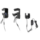 Brodit Halter Aktiv, mit Festanschluss, 12/24V, f�r ZEBRA TC22R, Ladung durch Pogo-Anschluss