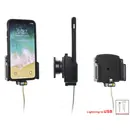 Brodit einstellbarer Halter (seitlich) f�r APPLE iPhone 11 Pro Max, f�r Schutzh�llen, max: Breite 70-83mm, Dicke: 2-10mm, Achtung: Nur f�r die Aufnahme des abgebildeten Original Kabel (Apple MQUE2ZM/A mit Lightning Anschluss) vorgesehen!