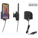 Brodit einstellbarer Halter (seitlich) Aktiv USB, 12/24V, f�r APPLE iPhone 13, inkl. USB-Ladeger�t, f�r Schutzh�llen, max: Breite 75-89mm, Dicke: 6-10mm