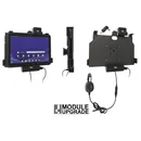 Brodit abschlie�barer Halter Aktiv 12/24V, f�r SAMSUNG Galaxy Tab Active 4 Pro, mit USB Host Anschluss, Horizontal, passt f�r Ger�te mit Original H�lle , Ladung �ber Pogo-Pins