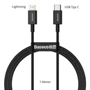Baseus Daten- / Ladekabel, Lightning auf USB-C f�r APPLE iPhone 14, Black, 1m