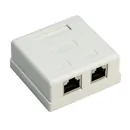 Goobay CAT 6 STP Netzwerk-Anschlussdose 2xRJ45, geschirmt, Anschlu� : LSA