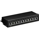 Goobay CAT 6 Desktop Ethernet Patch Panel, 12 Port, STP Geschirmt, LSA