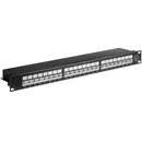 Goobay CAT 6A 19 Zoll Ethernet Patch Panel, 24 Port, STP Geschirmt, LSA