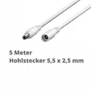 Goobay DC-Verl�ngerungskabel, 5 Meter, white Hohlstecker 5.5 x 2.5 mm